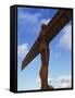 Back View of the Angel of the North Statue, Newcastle Upon Tyne, Tyne and Wear, England, UK-Neale Clarke-Framed Stretched Canvas