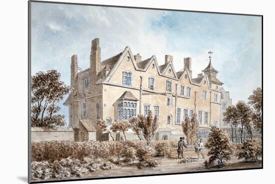 Back View of the Manor House on St Marylebone High Street, London, C1802-null-Mounted Giclee Print