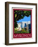 Back Yard in Mykonos Greece 5-Anna Siena-Framed Giclee Print