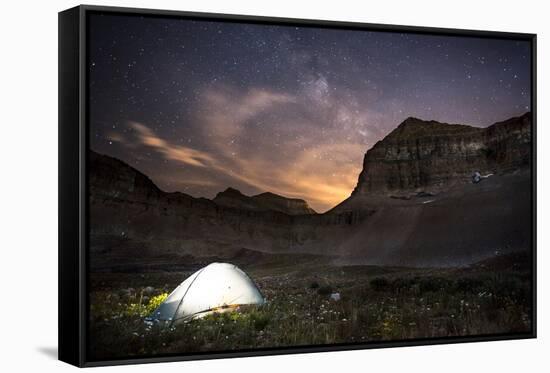 Backcountry Camp under the Stars-Lindsay Daniels-Framed Stretched Canvas