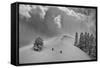 Backcountry Ski Climbers in Fresh Powder, Near Salt Lake City, Utah-Howie Garber-Framed Stretched Canvas