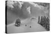 Backcountry Ski Climbers in Fresh Powder, Near Salt Lake City, Utah-Howie Garber-Stretched Canvas