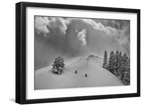 Backcountry Ski Climbers in Fresh Powder, Near Salt Lake City, Utah-Howie Garber-Framed Photographic Print