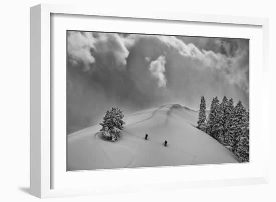 Backcountry Ski Climbers in Fresh Powder, Near Salt Lake City, Utah-Howie Garber-Framed Photographic Print