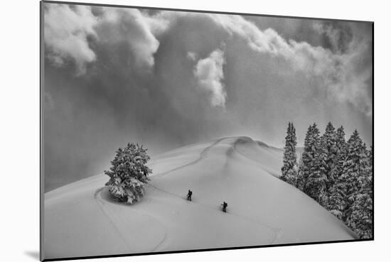 Backcountry Ski Climbers in Fresh Powder, Near Salt Lake City, Utah-Howie Garber-Mounted Photographic Print