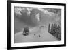 Backcountry Ski Climbers in Fresh Powder, Near Salt Lake City, Utah-Howie Garber-Framed Photographic Print