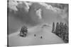 Backcountry Ski Climbers in Fresh Powder, Near Salt Lake City, Utah-Howie Garber-Stretched Canvas