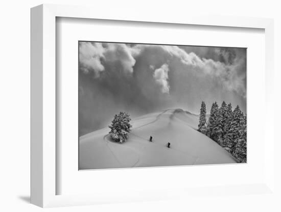 Backcountry Ski Climbers in Fresh Powder, Near Salt Lake City, Utah-Howie Garber-Framed Photographic Print