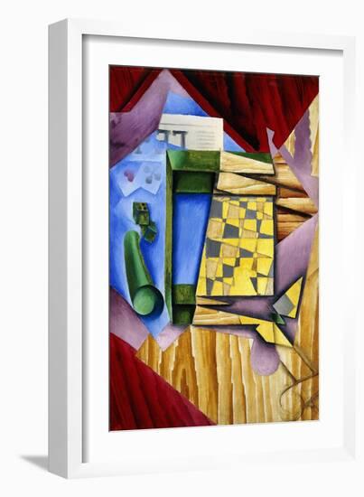 Backgammon, 1913-14-Juan Gris-Framed Giclee Print