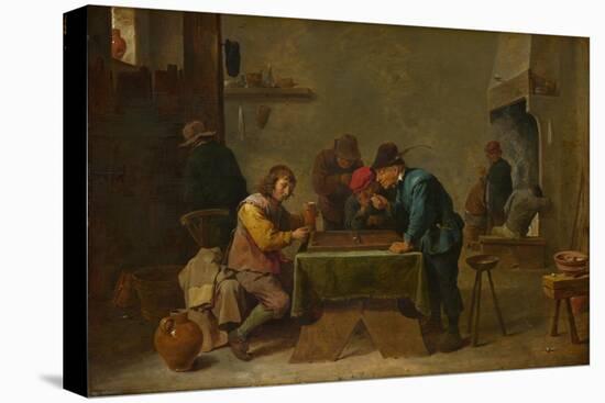 Backgammon Players, C. 1645-David Teniers the Younger-Stretched Canvas