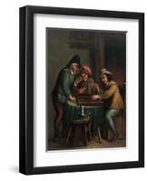 Backgammon Players-null-Framed Premium Giclee Print