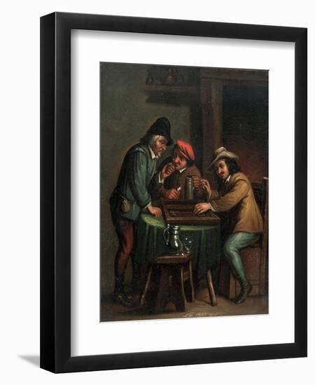 Backgammon Players-null-Framed Premium Giclee Print