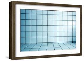 Background of Beautiful Modern Turquoise Luxury Bathroom Interior-Vladitto-Framed Art Print