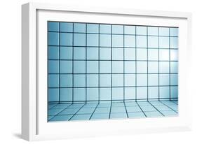 Background of Beautiful Modern Turquoise Luxury Bathroom Interior-Vladitto-Framed Art Print