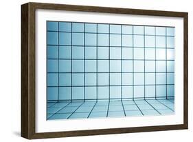 Background of Beautiful Modern Turquoise Luxury Bathroom Interior-Vladitto-Framed Premium Giclee Print