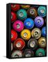 Background of Multi-Colored Containers for Paint-Yarygin-Framed Stretched Canvas