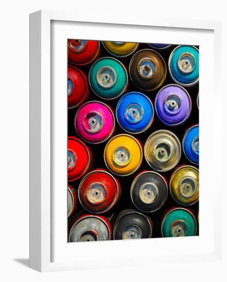 Background of Multi-Colored Containers for Paint-Yarygin-Framed Photographic Print