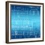 Background of the Architectural Drawings-cherezoff-Framed Premium Giclee Print