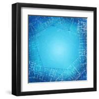 Background of the Architectural Drawings-cherezoff-Framed Art Print