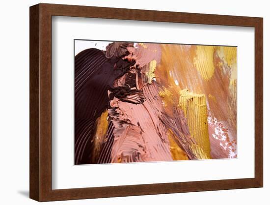 Background of Warm Colorful Abstract Painting-Kateryna Mostova-Framed Photographic Print