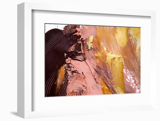 Background of Warm Colorful Abstract Painting-Kateryna Mostova-Framed Photographic Print