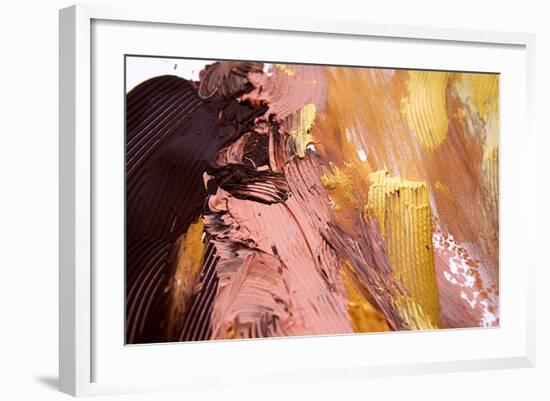 Background of Warm Colorful Abstract Painting-Kateryna Mostova-Framed Photographic Print