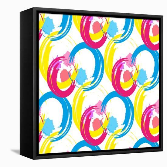 Background Pattern, with Circles and Strokes, Grungy-thank you for shopping-Framed Stretched Canvas