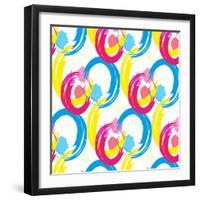 Background Pattern, with Circles and Strokes, Grungy-thank you for shopping-Framed Art Print