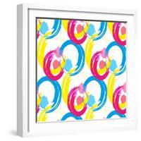 Background Pattern, with Circles and Strokes, Grungy-thank you for shopping-Framed Art Print