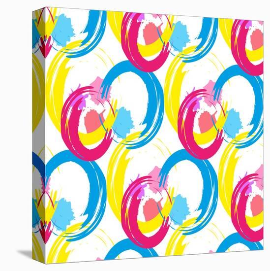 Background Pattern, with Circles and Strokes, Grungy-thank you for shopping-Stretched Canvas