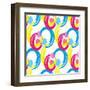 Background Pattern, with Circles and Strokes, Grungy-thank you for shopping-Framed Art Print