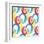 Background Pattern, with Circles and Strokes, Grungy-thank you for shopping-Framed Art Print