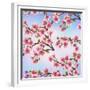 Background Pattern with Sakura Tree-silvionka-Framed Premium Giclee Print