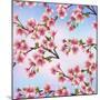 Background Pattern with Sakura Tree-silvionka-Mounted Premium Giclee Print