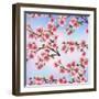 Background Pattern with Sakura Tree-silvionka-Framed Art Print