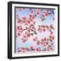 Background Pattern with Sakura Tree-silvionka-Framed Art Print