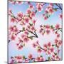 Background Pattern with Sakura Tree-silvionka-Mounted Art Print