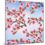 Background Pattern with Sakura Tree-silvionka-Mounted Art Print