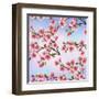 Background Pattern with Sakura Tree-silvionka-Framed Art Print