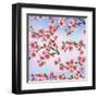 Background Pattern with Sakura Tree-silvionka-Framed Art Print