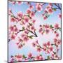 Background Pattern with Sakura Tree-silvionka-Mounted Art Print