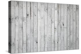 Background Texture of Old White Painted Wooden Lining Boards Wall-Eugene Sergeev-Stretched Canvas