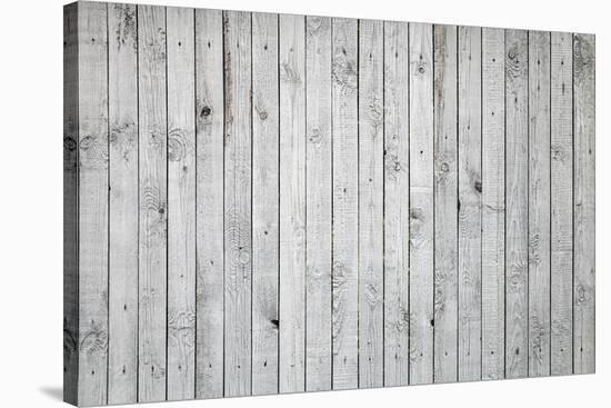 Background Texture of Old White Painted Wooden Lining Boards Wall-Eugene Sergeev-Stretched Canvas