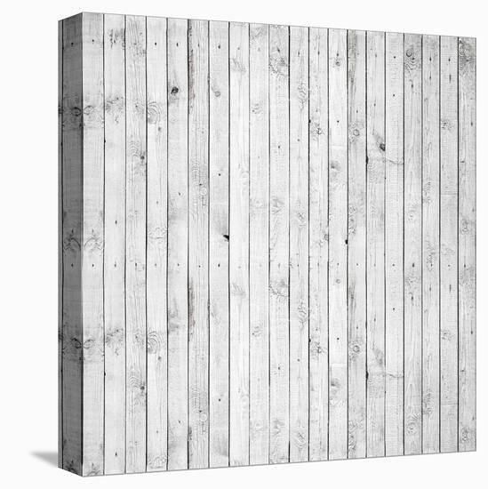 Background Texture of Old White Painted Wooden Lining Boards Wall-Eugene Sergeev-Stretched Canvas