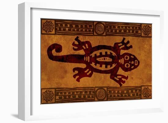 Background With American Indian National Patterns-frenta-Framed Premium Giclee Print