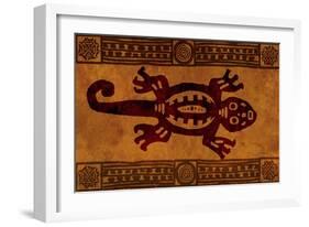 Background With American Indian National Patterns-frenta-Framed Premium Giclee Print