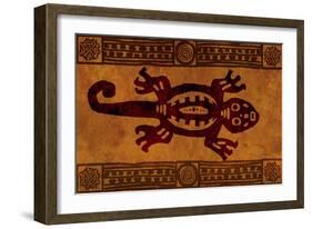 Background With American Indian National Patterns-frenta-Framed Art Print