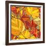 Background with Autumn Leaves-lolya1988-Framed Art Print