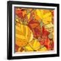 Background with Autumn Leaves-lolya1988-Framed Art Print