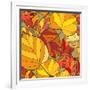 Background with Autumn Leaves-lolya1988-Framed Art Print